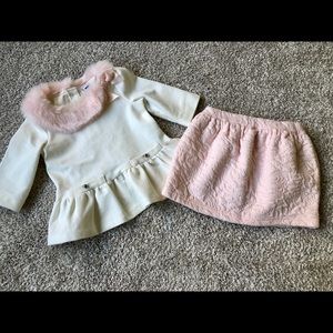 LN Janie and Jack girls skirt top outfit 2T